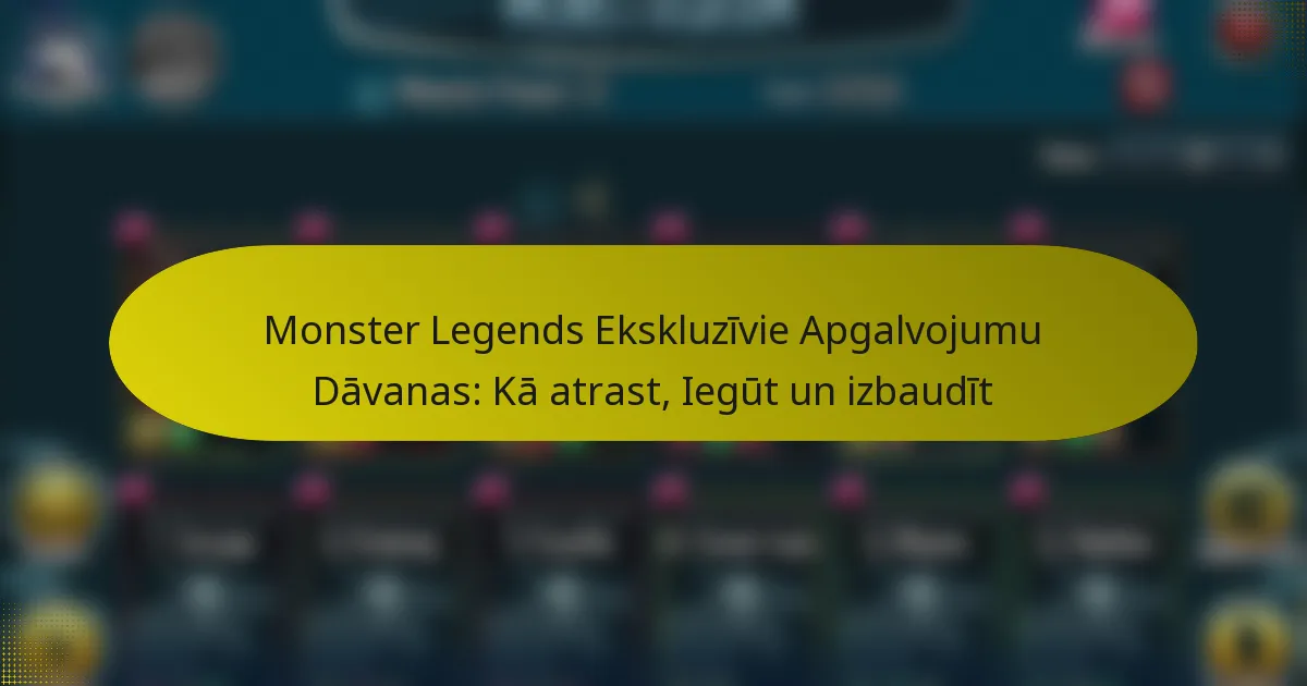 Monster Legends Ekskluzīvie Apgalvojumu Dāvanas: Kā atrast, Iegūt un izbaudīt