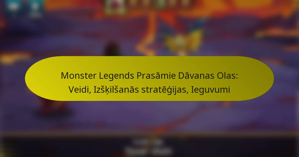 Monster Legends Prasāmie Dāvanas Olas: Veidi, Izšķilšanās stratēģijas, Ieguvumi