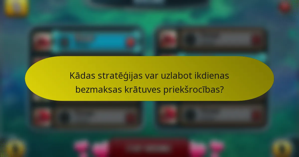 Kādas stratēģijas var uzlabot ikdienas bezmaksas krātuves priekšrocības?