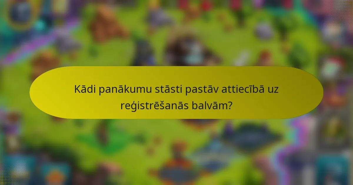 Kādi panākumu stāsti pastāv attiecībā uz reģistrēšanās balvām?