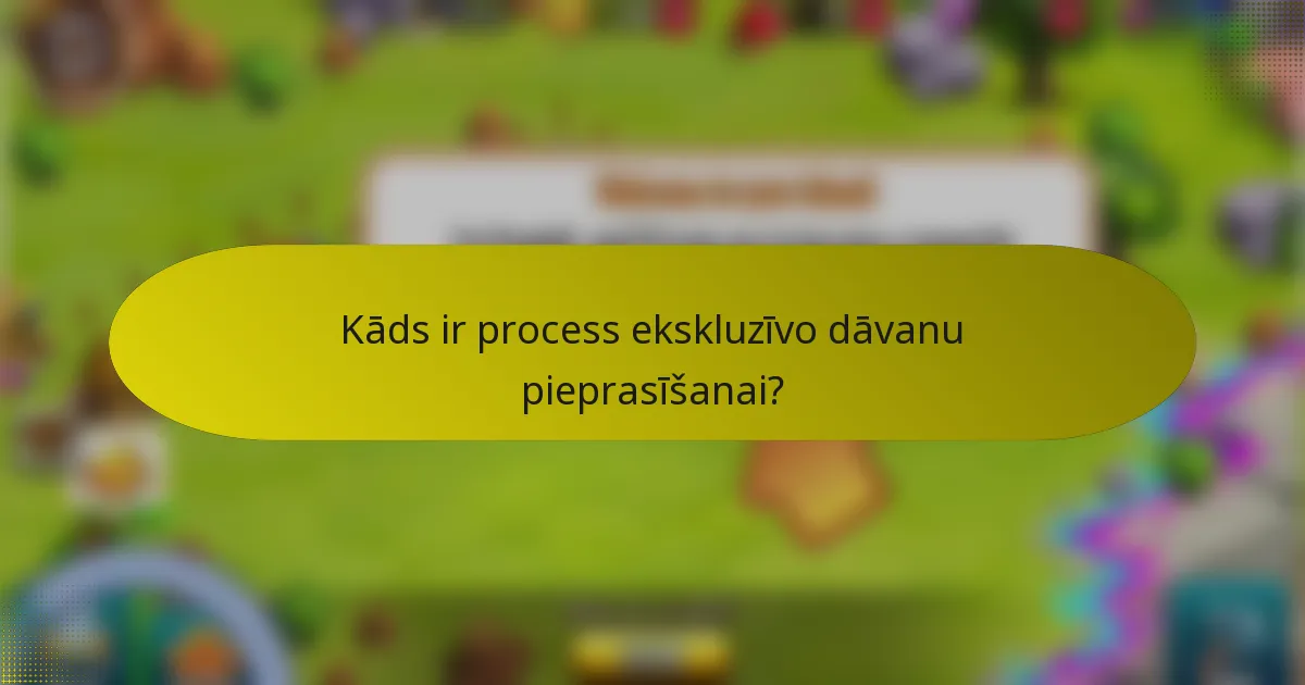 Kāds ir process ekskluzīvo dāvanu pieprasīšanai?